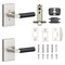 Sure-Loc Hardware Sure-Loc Hardware Levanto Privacy Rosette, Nickel, Knurled Grip in Flat Black LV102 NI GRIP-KN FBL - alternate 3